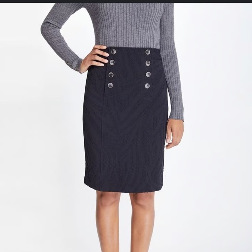 J McLaughlin Valerie pencil Skirt in Black zebra jacquard Size 4 Retail $150+